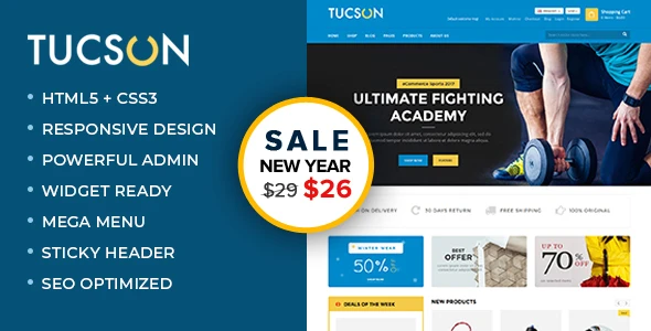 Tucson – Sports, Fitness and Gym Responsive WooCommerce WordPress Theme