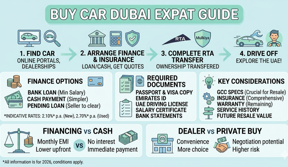 Buy Car Dubai Expat Guide 2026