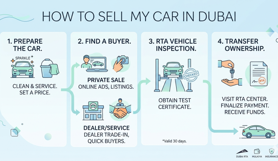 How to Sell My Car in Dubai: The Complete 2026 Step-by-Step Guide
